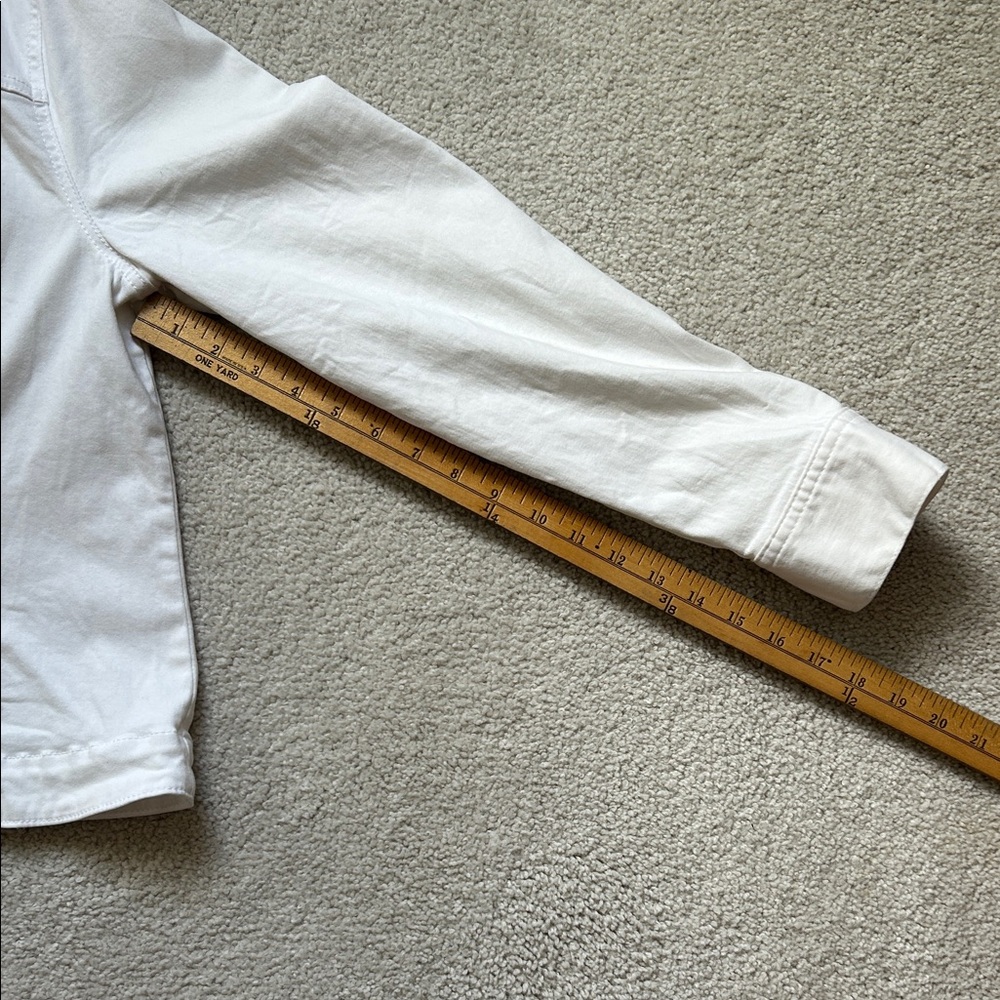 Women’s Charter Club White Denim Jacket with Button Front Size L - Picture 9 of 10